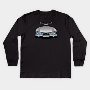 Mercedes Benz 300SL Gullwing in silver Kids Long Sleeve T-Shirt